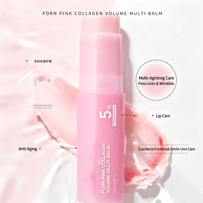 Pink Collagen Multi-Effect Balm Essence Stick for Skin to Regain Youthful Radiance